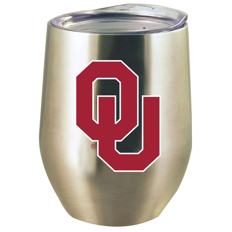 12oz Stainless Steel Stemless Tumbler w/Lid | Oklahoma University COL, CurrentProduct, Drinkware_category_All, OK, Oklahoma Sooners 888966956094 $15.76