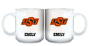 11oz White Personalized Ceramic Mug - Oklahoma State COL, CurrentProduct, Custom Drinkware, Drinkware_category_All, Gift Ideas, Oklahoma State Cowboys, OKS, Personalization, Personalized_Personalized 194207465172 $20.11