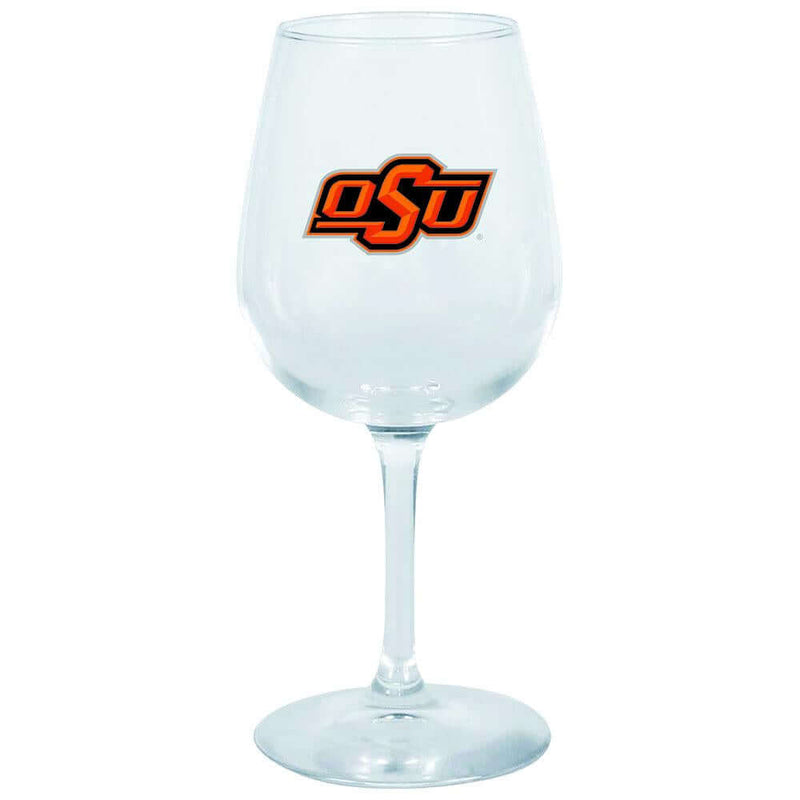 12.75oz Logo Girl Wine Glass OK St COL, Holiday_category_All, Oklahoma State Cowboys, OKS, OldProduct 888966694668 $12.5