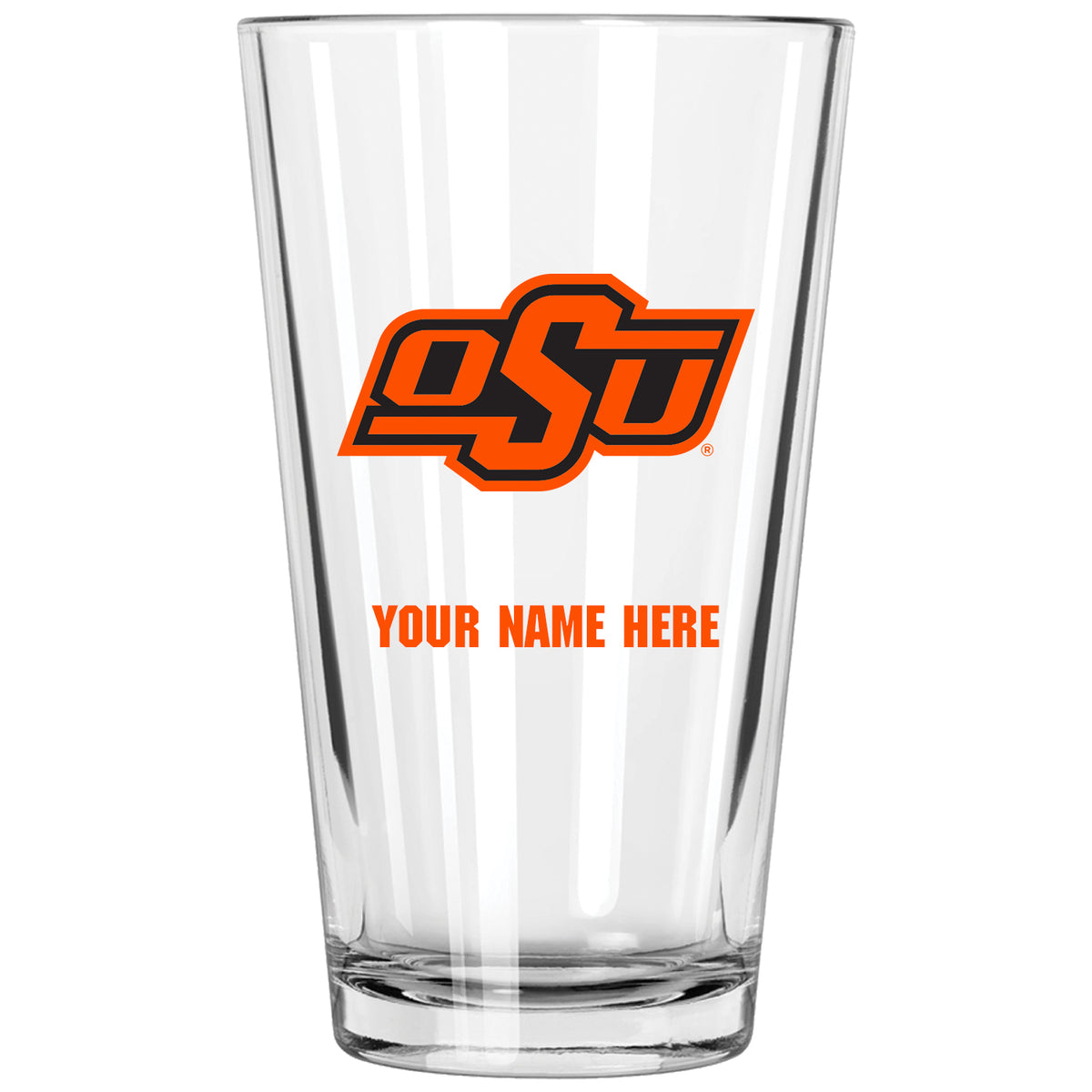 17oz Personalized Pint Glass | Oklahoma State Cowboys