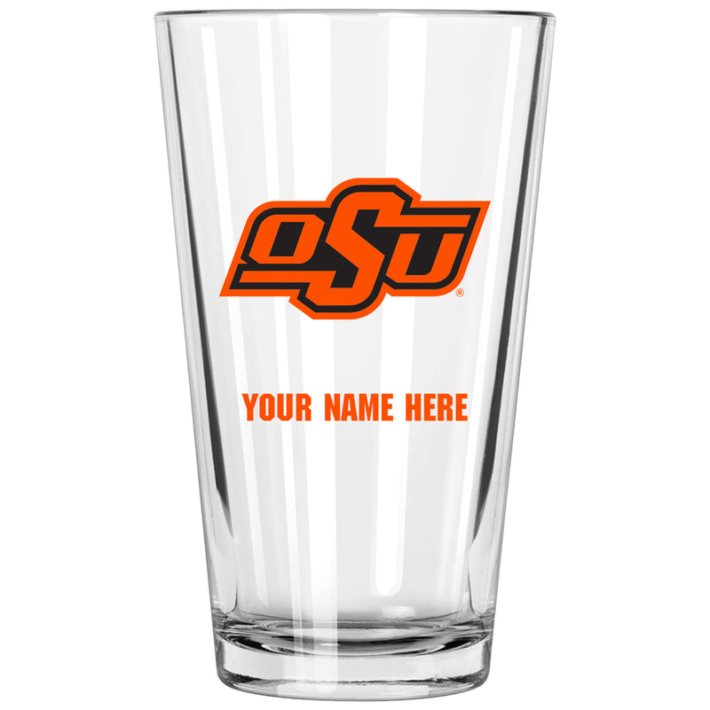17oz Personalized Pint Glass | Oklahoma State Cowboys