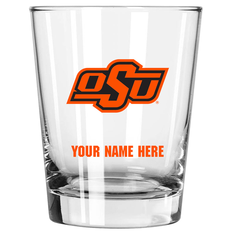 15oz Personalized Stemless Glass | Oklahoma State Cowboys