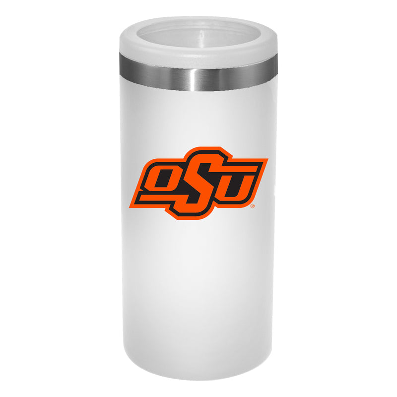 12oz White Slim Can Holder | Oklahoma State Cowboys