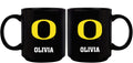 11oz Black Personalized Ceramic Mug - Oregon COL, CurrentProduct, Custom Drinkware, Drinkware_category_All, Gift Ideas, ORE, Oregon Ducks, Personalization, Personalized_Personalized 194207373743 $20.11