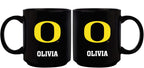 11oz Black Personalized Ceramic Mug - Oregon COL, CurrentProduct, Custom Drinkware, Drinkware_category_All, Gift Ideas, ORE, Oregon Ducks, Personalization, Personalized_Personalized 194207373743 $20.11