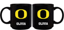 11oz Black Personalized Ceramic Mug - Oregon COL, CurrentProduct, Custom Drinkware, Drinkware_category_All, Gift Ideas, ORE, Oregon Ducks, Personalization, Personalized_Personalized 194207373743 $20.11