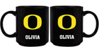 11oz Black Personalized Ceramic Mug - Oregon COL, CurrentProduct, Custom Drinkware, Drinkware_category_All, Gift Ideas, ORE, Oregon Ducks, Personalization, Personalized_Personalized 194207373743 $20.11