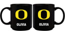11oz Black Personalized Ceramic Mug - Oregon COL, CurrentProduct, Custom Drinkware, Drinkware_category_All, Gift Ideas, ORE, Oregon Ducks, Personalization, Personalized_Personalized 194207373743 $20.11