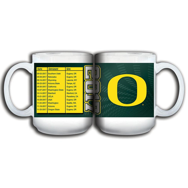 15oz White Schedule Mug |  Oregon
COL, OldProduct, ORE, Oregon Ducks
The Memory Company