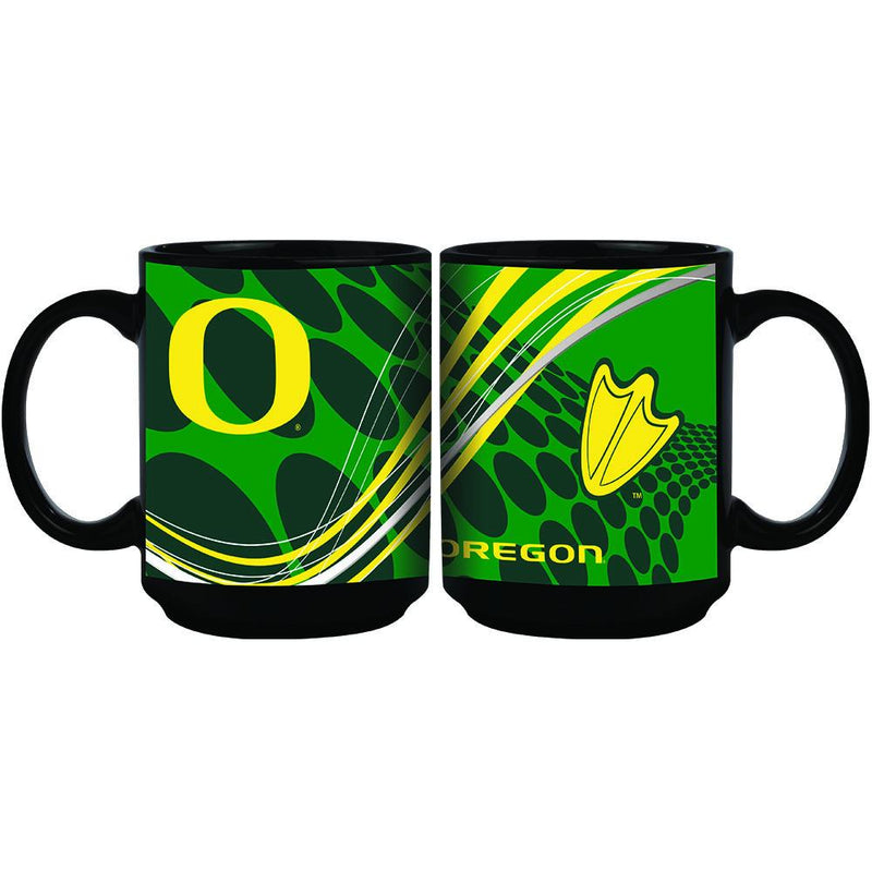 15oz Dynamic Style Black Mug | University of Oregon COL, CurrentProduct, Drinkware_category_All, ORE, Oregon Ducks 888966971905 $15.49