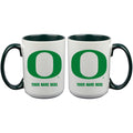 15oz Inner Color Personalized Ceramic Mug | Oregon Ducks 2790PER, COL, CurrentProduct, Drinkware_category_All, ORE, Oregon Ducks, Personalized_Personalized  $27.99