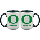 15oz Inner Color Personalized Ceramic Mug | Oregon Ducks 2790PER, COL, CurrentProduct, Drinkware_category_All, ORE, Oregon Ducks, Personalized_Personalized  $27.99