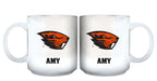 11oz White Personalized Ceramic Mug - Oregon State COL, CurrentProduct, Custom Drinkware, Drinkware_category_All, Gift Ideas, Oregon State Beavers, ORS, Personalization, Personalized_Personalized 194207465196 $20.11