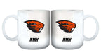 11oz White Personalized Ceramic Mug - Oregon State COL, CurrentProduct, Custom Drinkware, Drinkware_category_All, Gift Ideas, Oregon State Beavers, ORS, Personalization, Personalized_Personalized 194207465196 $20.11