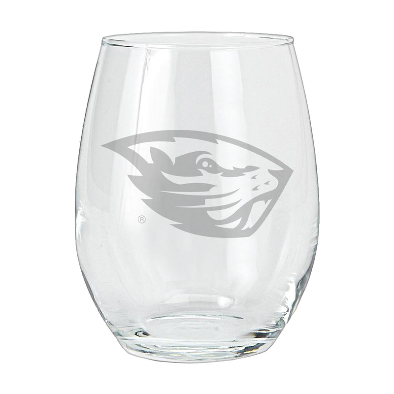 15oz Etched Stemless Tumbler | Oregon State Beavers COL, CurrentProduct, Drinkware_category_All, Oregon State Beavers, ORS 194207265161 $12.49
