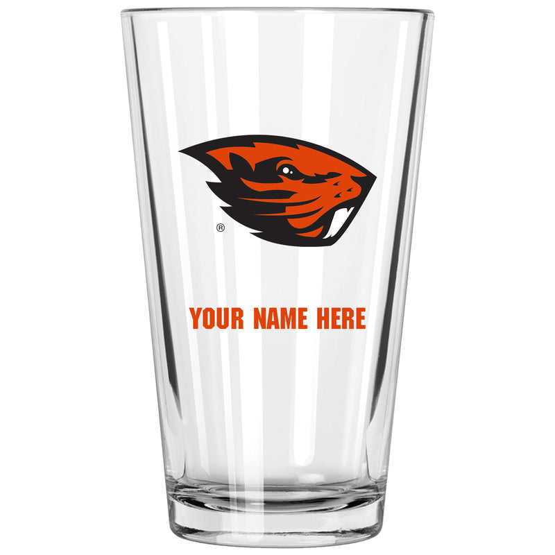 17oz Personalized Pint Glass | Oregon State Beavers