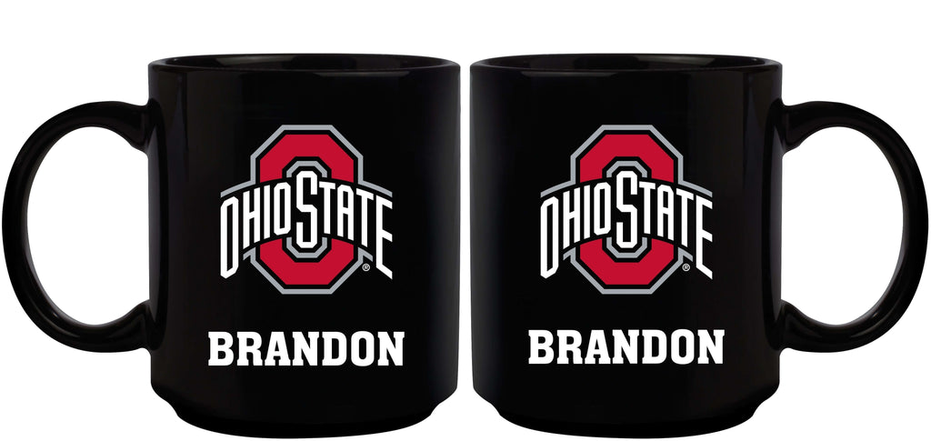 11oz Black Personalized Ceramic Mug | Ohio State University COL, CurrentProduct, Custom Drinkware, Drinkware_category_All, Gift Ideas, Ohio State University Buckeyes, OSU, Personalization, Personalized_Personalized 194207373729 $20.11