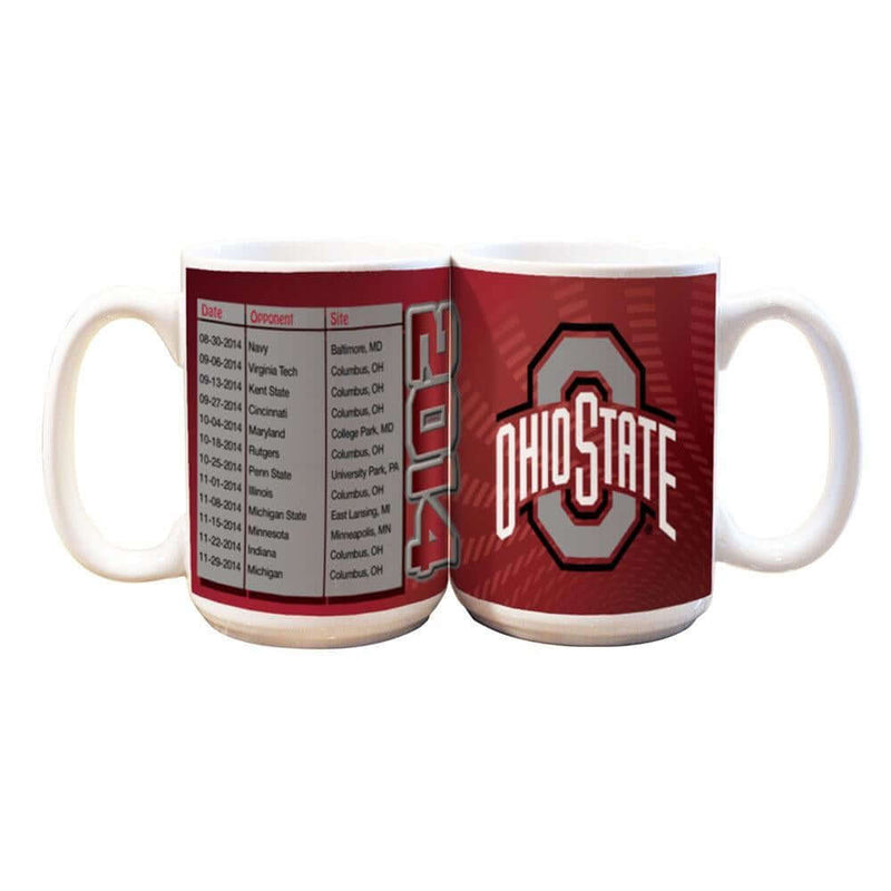 11oz White Schedule Mug | Ohio State University COL, Ohio State University Buckeyes, OldProduct, OSU 687746085432 $10