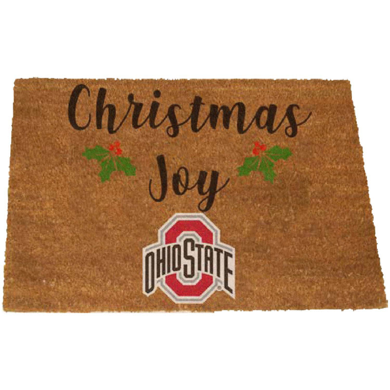 Holiday Colored logo Door Mat | Ohio State University Buckeyes