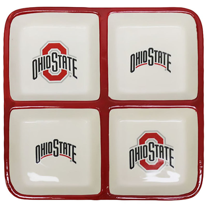 4 Section Square Tray | Ohio State