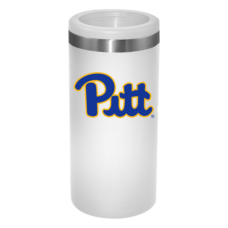 12oz White Slim Can Holder | Pittsburgh Panthers