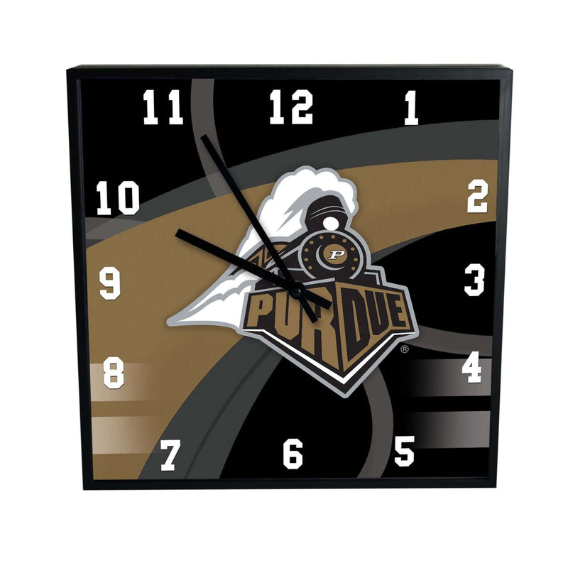 12 Inch Square Carbon Fiber Clock | Purdue University COL, OldProduct, PUR, Purdue Boilermakers 687746378756 $25