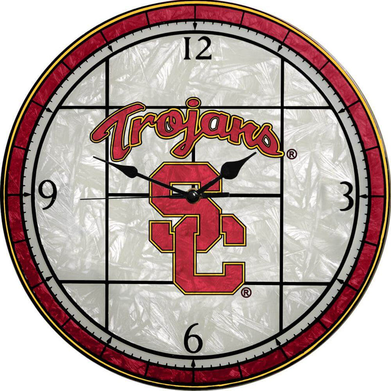 12in Art Glass Clock - Southern CA COL, CurrentProduct, Home & Office_category_All, SCA 687746445823 $35