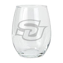15oz Etched Stemless Tumbler | Southern University Jaguars COL, CurrentProduct, Drinkware_category_All, Southern University Jaguars, SU  $12.49