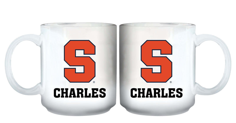 11oz White Personalized Ceramic Mug | Syracuse University COL, CurrentProduct, Custom Drinkware, Drinkware_category_All, Gift Ideas, Personalization, Personalized_Personalized, SYR, Syracuse Orange 194207465226 $20.11
