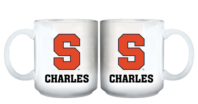 11oz White Personalized Ceramic Mug | Syracuse University COL, CurrentProduct, Custom Drinkware, Drinkware_category_All, Gift Ideas, Personalization, Personalized_Personalized, SYR, Syracuse Orange 194207465226 $20.11