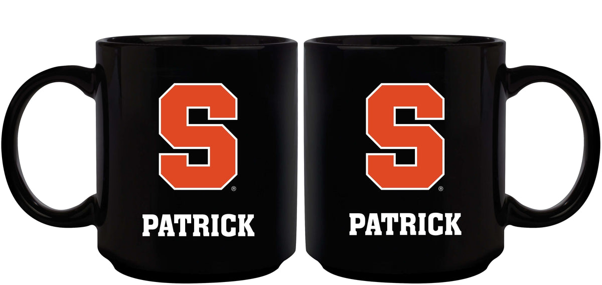 11oz Black Personalized Ceramic Mug | Syracuse University COL, CurrentProduct, Custom Drinkware, Drinkware_category_All, Gift Ideas, Personalization, Personalized_Personalized, SYR, Syracuse Orange 194207373699 $20.11