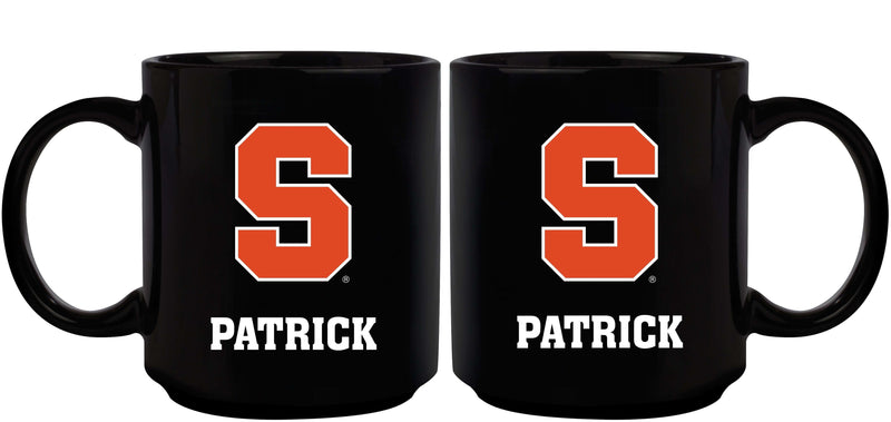 11oz Black Personalized Ceramic Mug | Syracuse University COL, CurrentProduct, Custom Drinkware, Drinkware_category_All, Gift Ideas, Personalization, Personalized_Personalized, SYR, Syracuse Orange 194207373699 $20.11