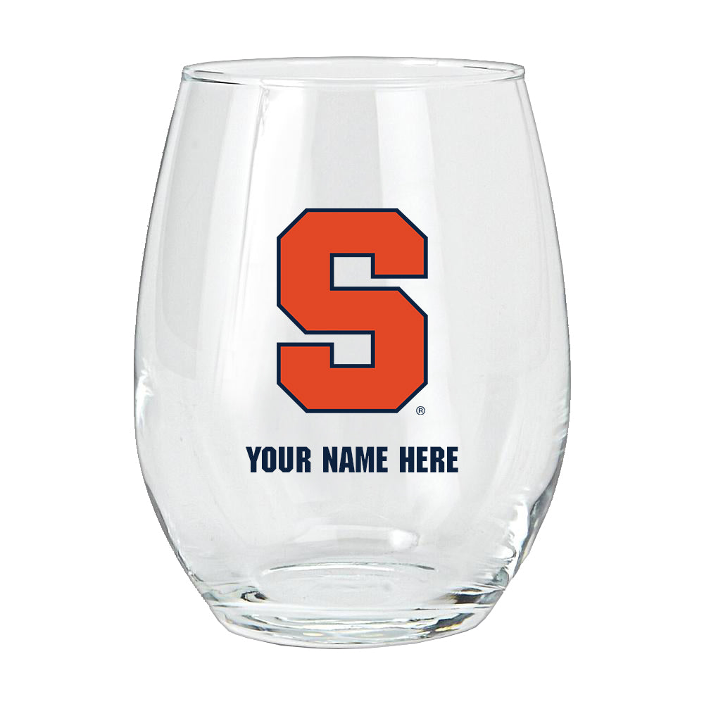 15oz Personalized Stemless Glass | Syracuse Orange