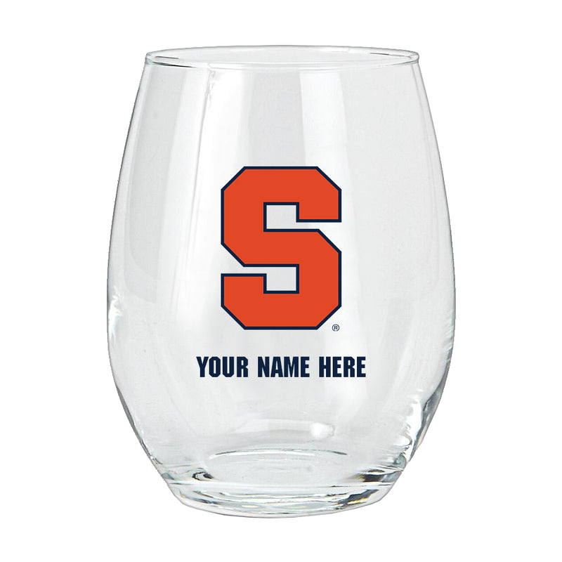 15oz Personalized Stemless Glass | Syracuse Orange