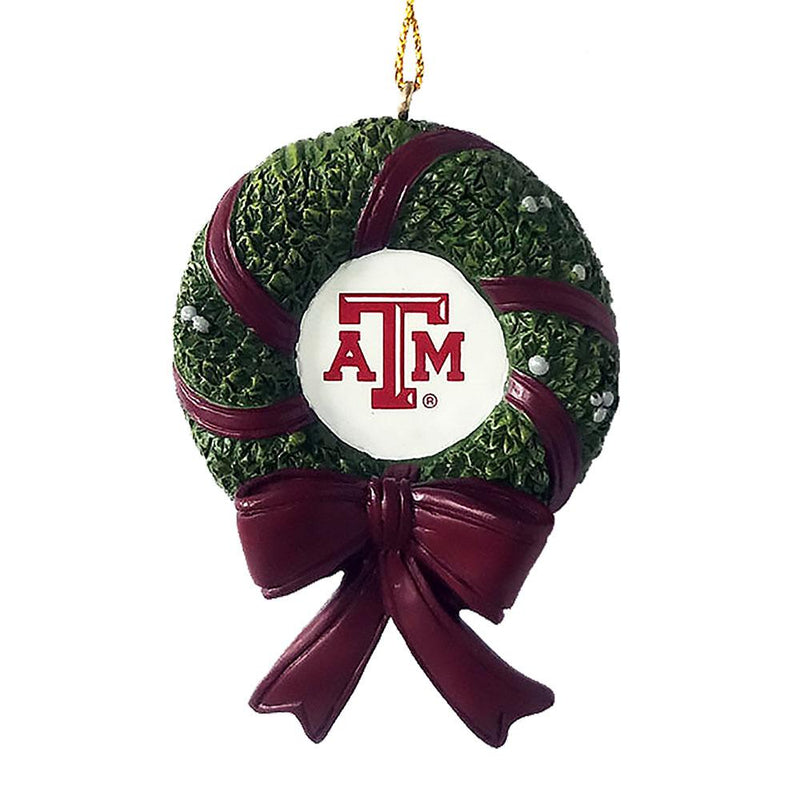 Wreath Ornament - Texas A&M University
COL, OldProduct, TAM, Texas A&M Aggies
The Memory Company