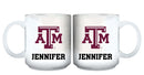 11oz White Personalized Ceramic Mug - Texas A&M COL, CurrentProduct, Custom Drinkware, Drinkware_category_All, Gift Ideas, Personalization, Personalized_Personalized, TAM, Texas A&M Aggies 194207465233 $20.11
