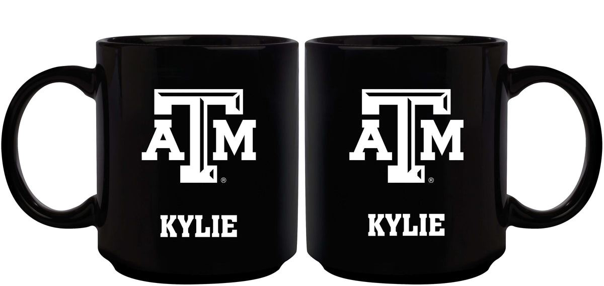 11oz Black Personalized Ceramic Mug - Texas A&M COL, CurrentProduct, Custom Drinkware, Drinkware_category_All, Gift Ideas, Personalization, Personalized_Personalized, TAM, Texas A&M Aggies 194207373682 $20.11