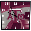 12 Inch Square Carbon Fiber Clock | Texas A&M University COL, OldProduct, TAM, Texas A&M Aggies 687746320311 $25