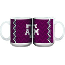15oz Chevron Design White Mug | Texas A&M COL, OldProduct, TAM, Texas A&M Aggies 687746113029 $12