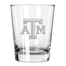 15oz Double Old Fashion Etched Glass | Texas A&M University COL, CurrentProduct, Drinkware_category_All, TAM, Texas A&M Aggies 194207264263 $13.49