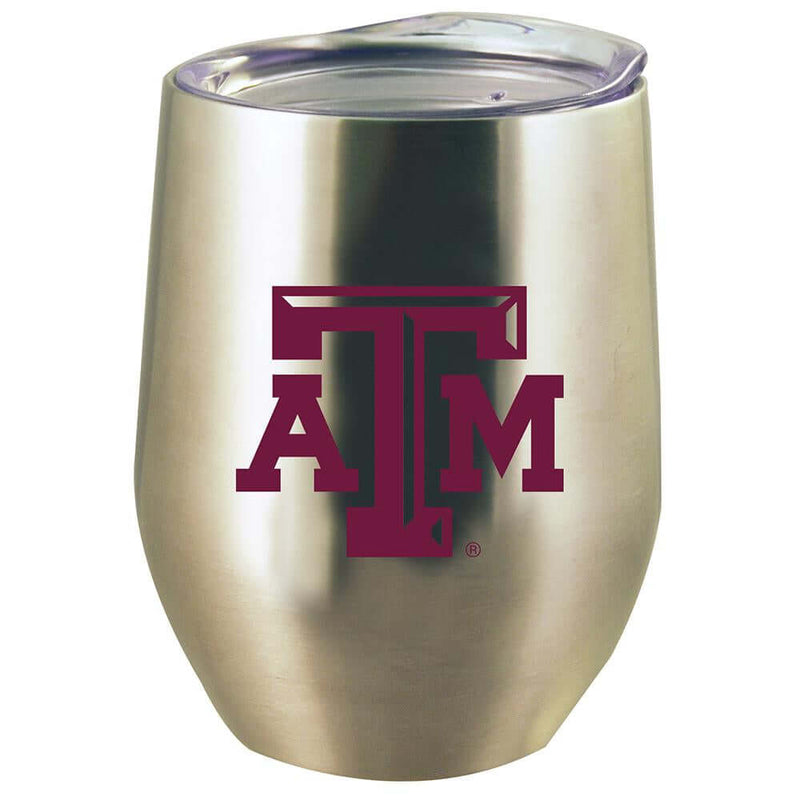 12oz Stainless Steel Stemless Tumbler w/Lid | Texas A&M University COL, CurrentProduct, Drinkware_category_All, TAM, Texas A&M Aggies 888966599383 $21.99