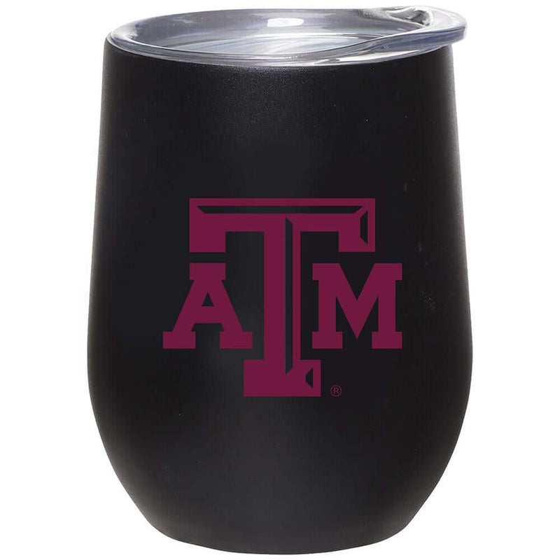 12oz Matte Stainless Steel Stemless Tumbler | Texas A&M COL, CurrentProduct, Drinkware_category_All, TAM, Texas A&M Aggies 888966600249 $32.99