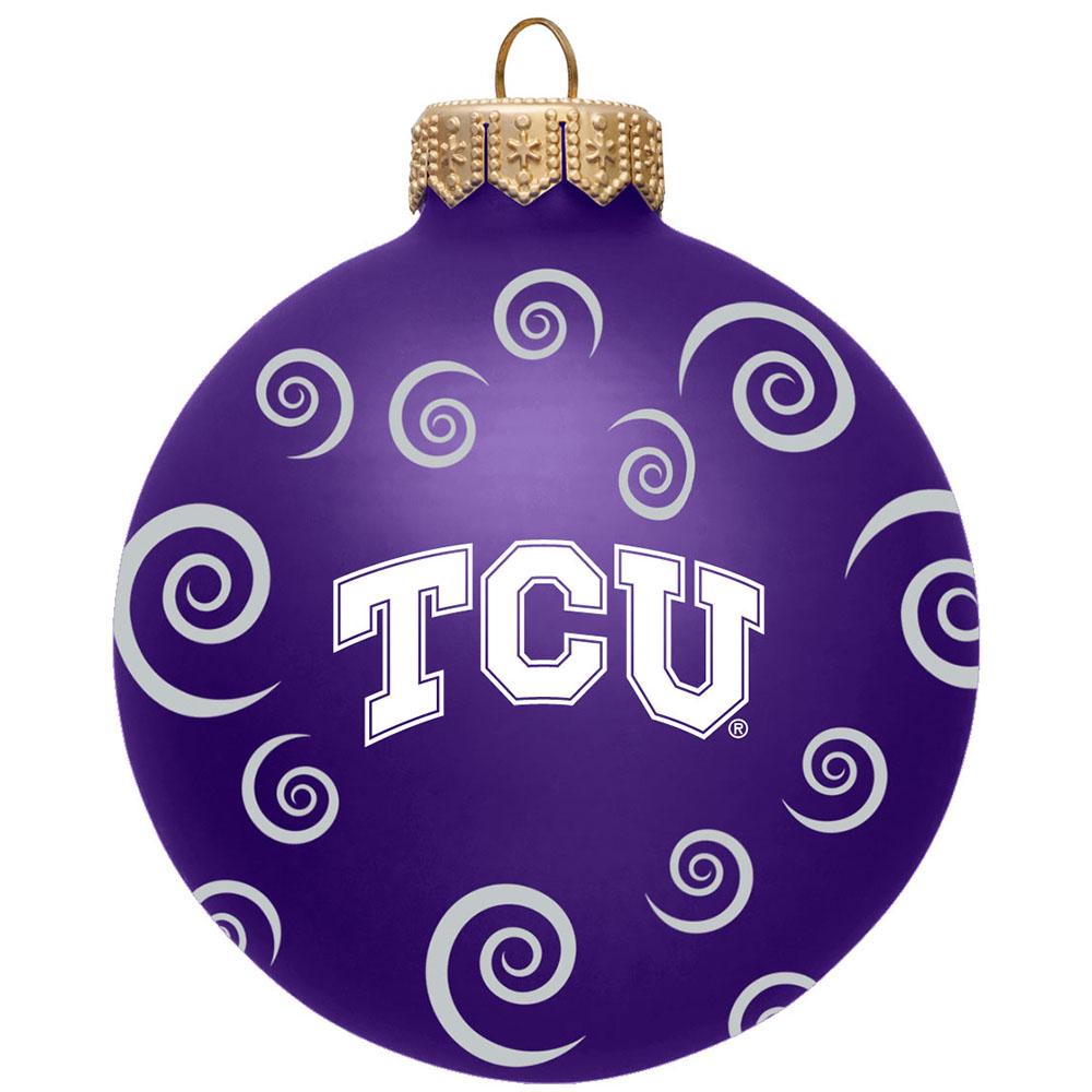 3 Inch Swirl Ball Ornament | Texas Christian University
COL, OldProduct, TCU, Texas Christian University Horned Frogs
The Memory Company