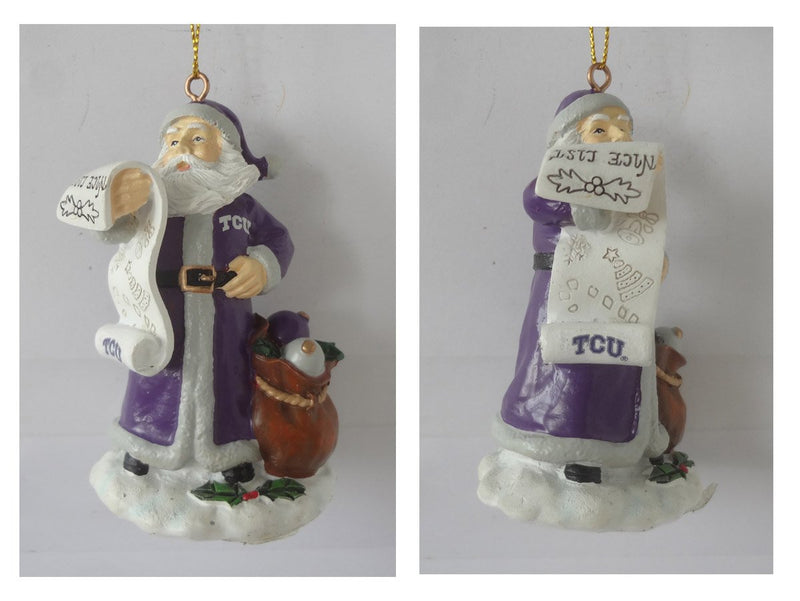 2015 Naughty Nice List Santa Ornament | TCU
COL, OldProduct, TCU, Texas Christian University Horned Frogs
The Memory Company