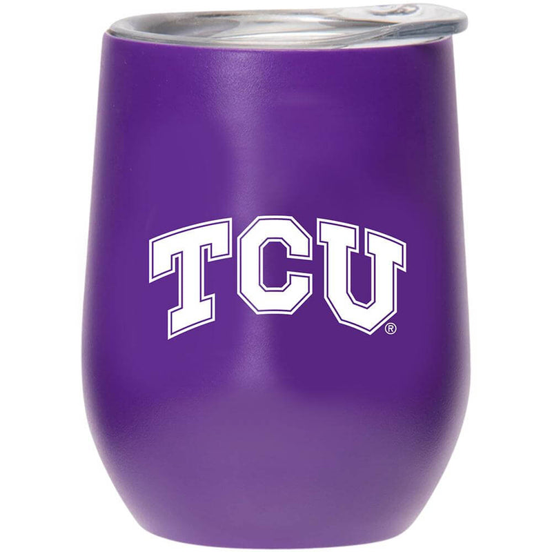 12oz Matte Stainless Steel Stemless Tumbler | TCU COL, CurrentProduct, Drinkware_category_All, TCU, Texas Christian University Horned Frogs 888966600225 $32.99