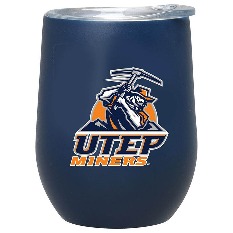 12oz Matte Stainless Steel Stemless Tumbler | UTep COL, CurrentProduct, Drinkware_category_All, TEP 888966600287 $32.99