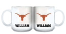 11oz White Personalized Ceramic Mug | Texas at Austin, University COL, CurrentProduct, Custom Drinkware, Drinkware_category_All, Gift Ideas, Personalization, Personalized_Personalized, TEX, Texas Longhorns 194207465240 $20.11