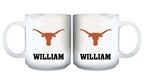 11oz White Personalized Ceramic Mug | Texas at Austin, University COL, CurrentProduct, Custom Drinkware, Drinkware_category_All, Gift Ideas, Personalization, Personalized_Personalized, TEX, Texas Longhorns 194207465240 $20.11