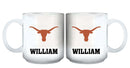 11oz White Personalized Ceramic Mug | Texas at Austin, University COL, CurrentProduct, Custom Drinkware, Drinkware_category_All, Gift Ideas, Personalization, Personalized_Personalized, TEX, Texas Longhorns 194207465240 $20.11
