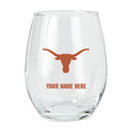 15oz Personalized Stemless Glass | Texas Longhorns